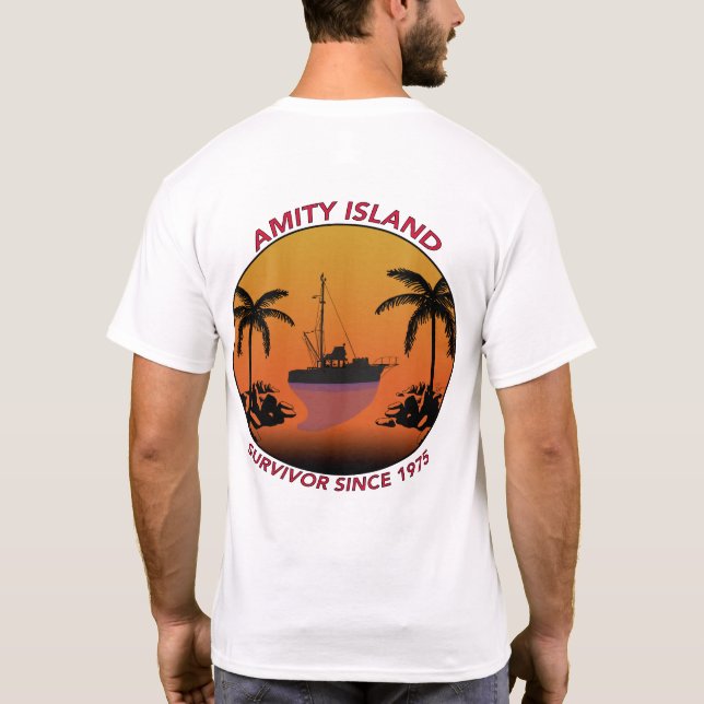 AMITY ISLAND Survivor depuis 1975 T-shirt (Dos)