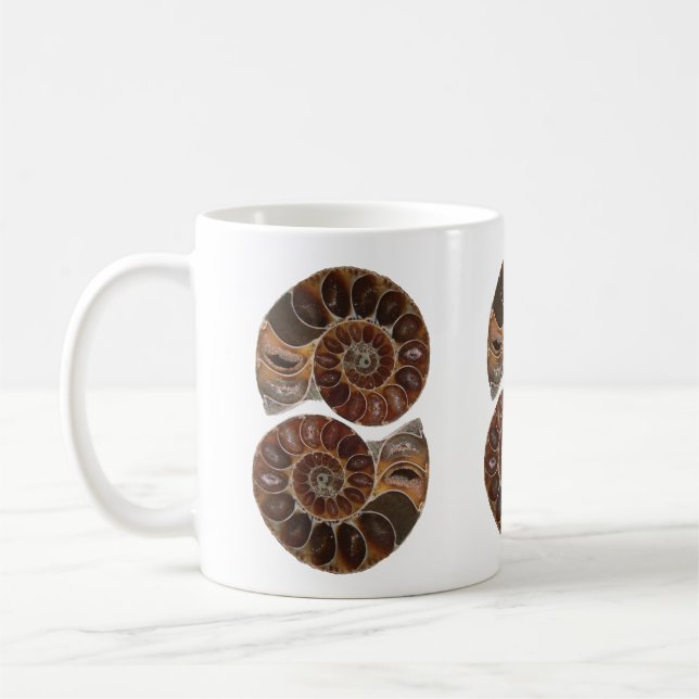 Ammonite Fossiles Mug (Gauche)