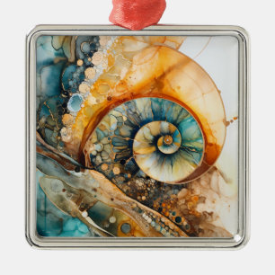 Ammonite Gem Fossil Ornement de Noël