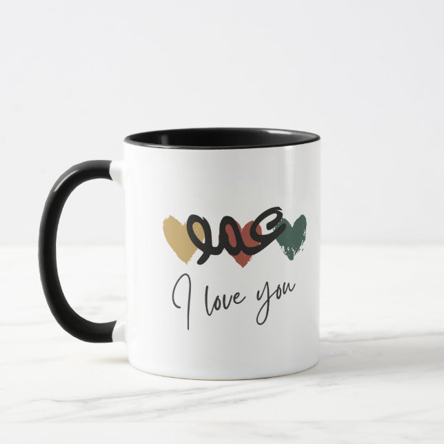 "Amo I Love You" Mug de café de l'oncle arabe (Gauche)