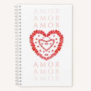 AMOR-AMOUR ESPAGNOL Cahier à reliure spirale 5.5x8