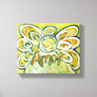 Amor Angel Word Art Peinture Toile Emballée
