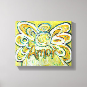 Amor Angel Word Art Peinture Toile Emballée