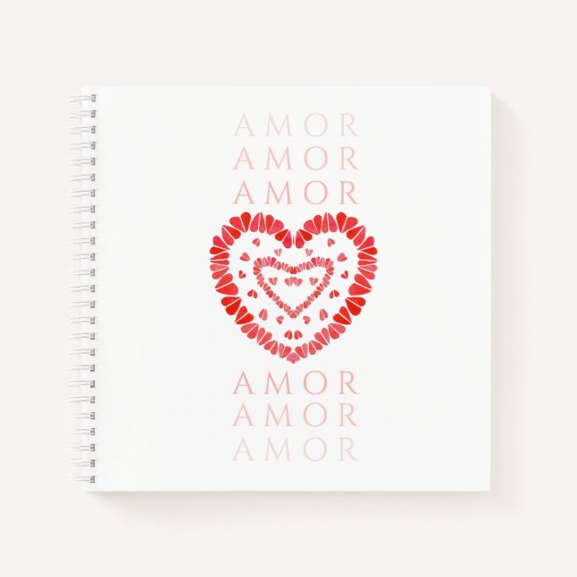 AMOR ESPAGNOL AMOUR 8.5x8.5 Carnet Spiral (Devant)