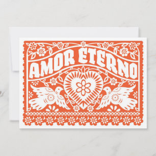Amor Eterno Papel Picado Banner Invitation