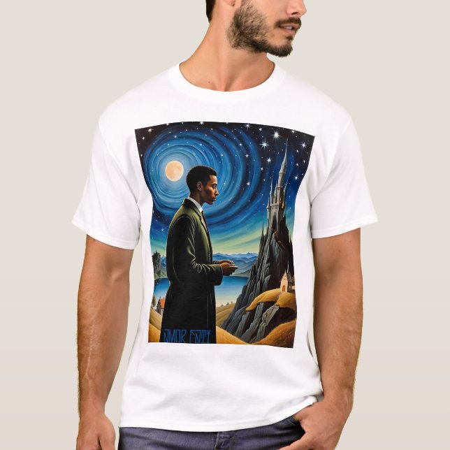 Amor Fati Reflection cosmique T-shirt Inspirationn (Devant)