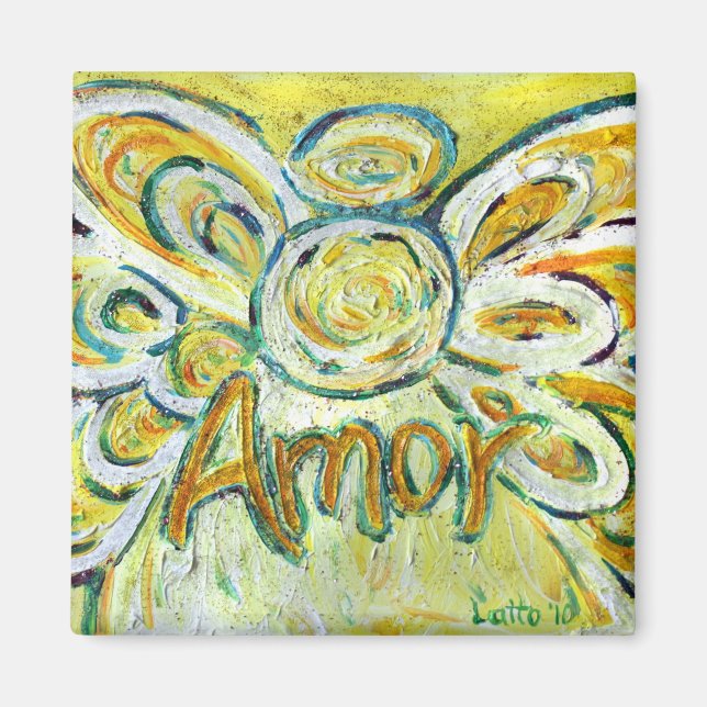 Amor Guardian Angel Word Magnet personnalisé (Devant)