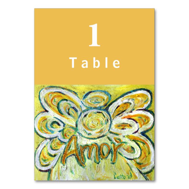 Amor Inspiration Word Angel Cartes de table person (Par défaut)