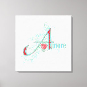 AMORE - Amour - Toile Encadrée