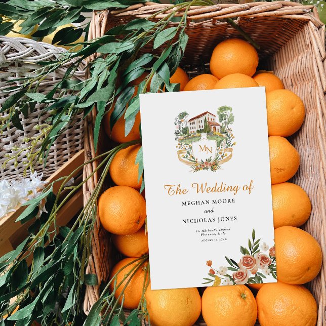 Amore & Aranci | Programme de mariage plié (Créateur téléchargé)