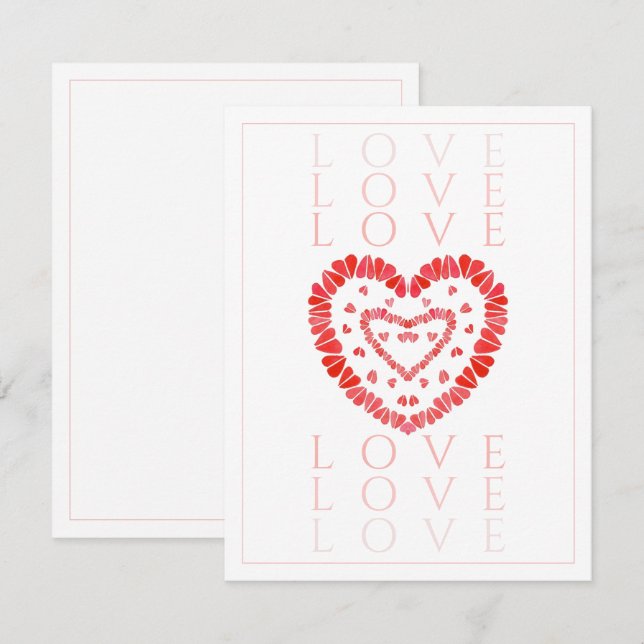 AMOUR 4,25x5,5 Carte Plate (Devant / Derrière)