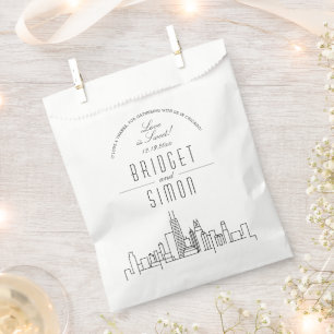 Amour à Chicago Sacs de Faveurs de Mariage