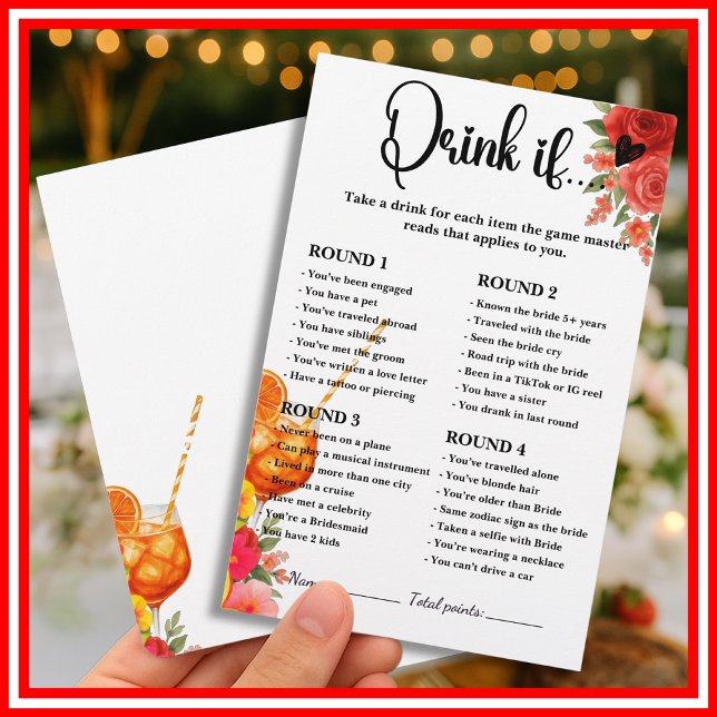 Amour à First Spritz Boire Si Fête des mariées Jeu (Créateur téléchargé)