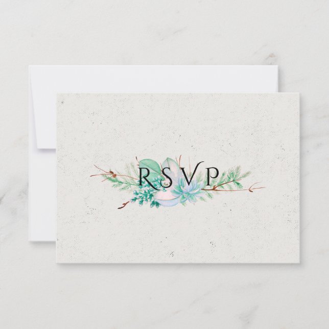 Amour Abondant - Mariage de bouquet Succulent RSVP (Devant)
