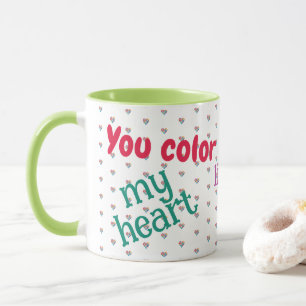 Amour, Amitié, Cœurs Arc-en-Ciel, Mug Coloré