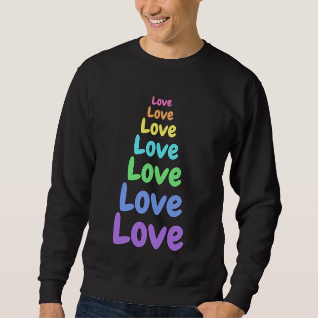 Amour, Amour, Amour Rainbow Sweatshirt (Devant)
