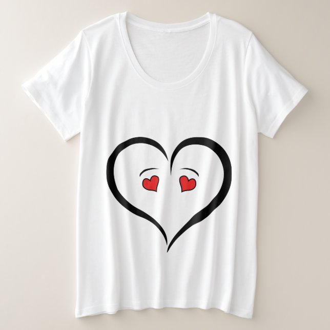 Amour amusant T-shirt Coeur (Design devant)
