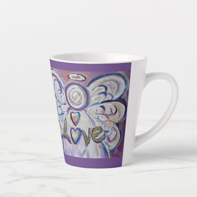 Amour Angel Word Art Custom Latte Mug Cup (Droite)