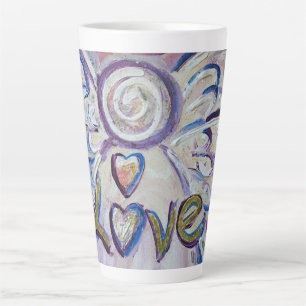 Amour Angel Word Art Custom Latte Mug Cup