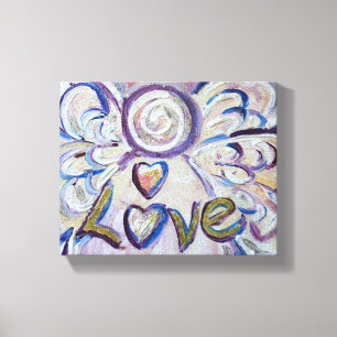 Amour Angel Word Art Peinture Toile Enveloppé