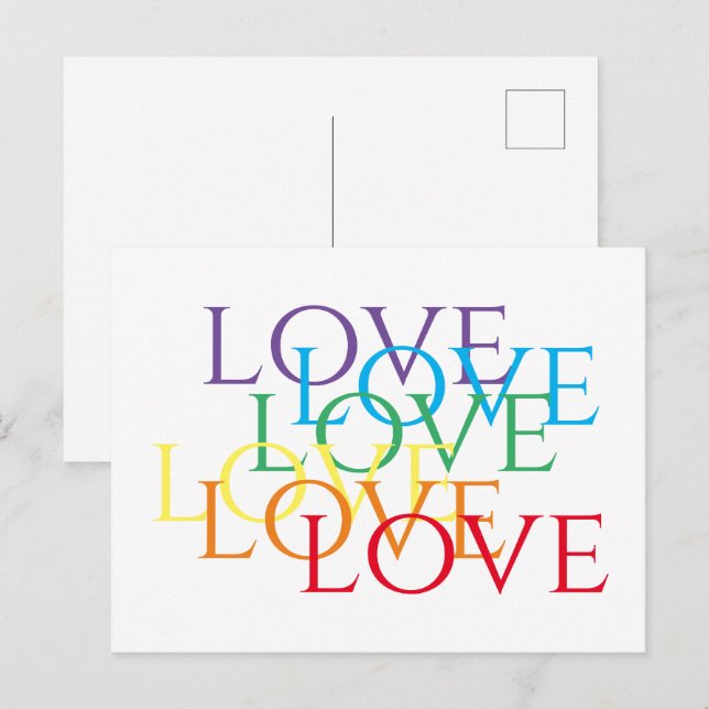 AMOUR ARC-EN-CIEL Carte postale (Devant / Derrière)