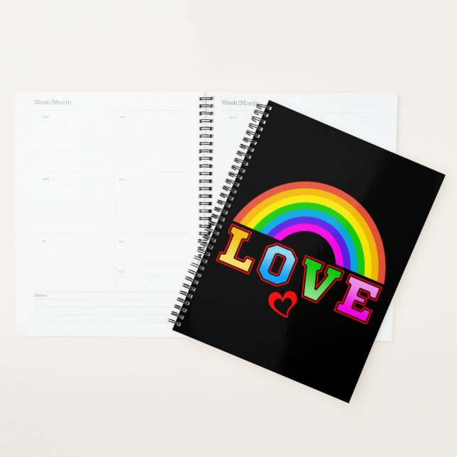 Amour Arc-en-ciel Coloré Rouge Cœur (Devant avec enveloppe)
