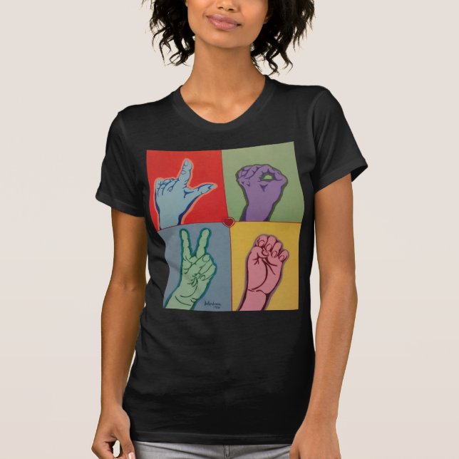AMOUR ASL pour le T-shirt de femmes (Devant)