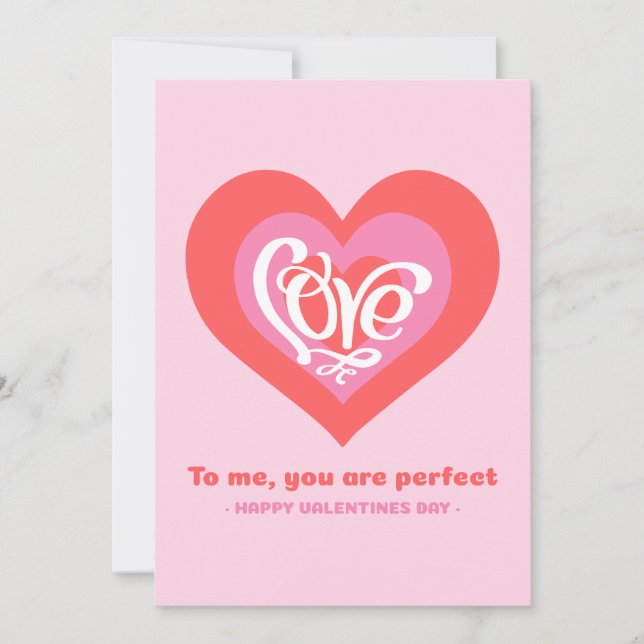 Amour au cœur – Carte de Saint-Valentin parfaite (Devant)