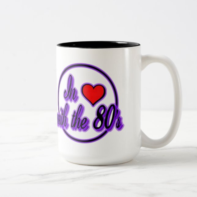 Amour avec la Mug Retro Purple des années 80 (Droit)