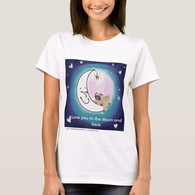Amour B4 vous à la lune et au T-shirt arrière (Devant)