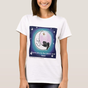 Amour B4 vous à la lune et au T-shirt arrière