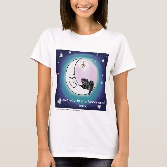 Amour B4 vous à la lune et au T-shirt arrière (Devant)