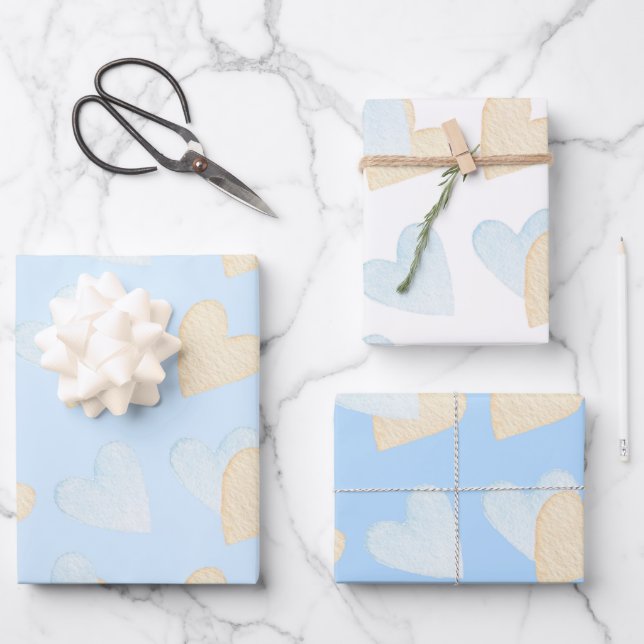 Amour Bébé Garçon Envelopper les feuilles de papie (Recto)