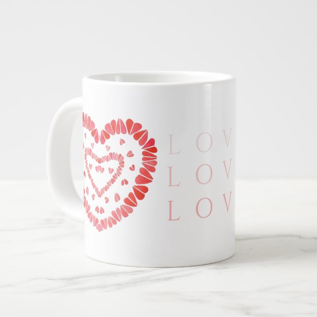 AMOUR Big White Mug (Devant gauche)