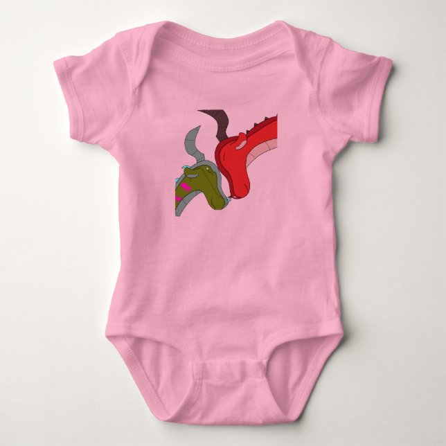 Amour : Body pour bébé dragon et maman (Devant)