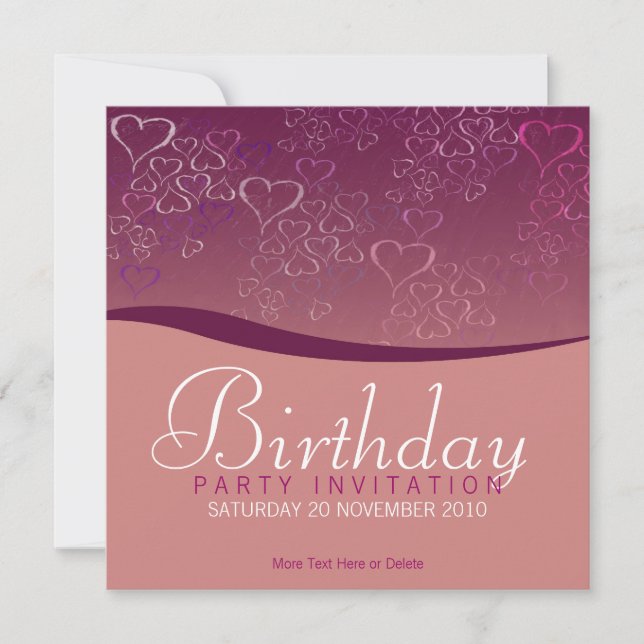 Amour Bubbles Fête Anniversaire Invitation (Devant)