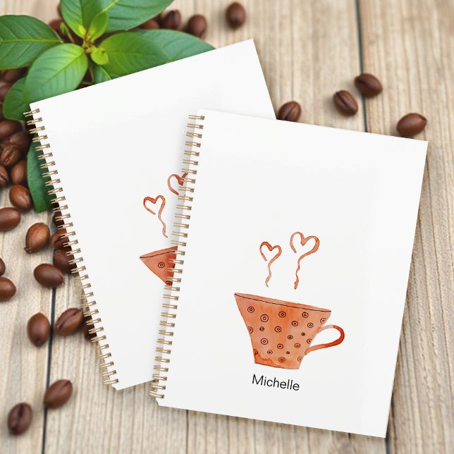 Amour café Mug Aquarelle Monogramme (Créateur téléchargé)