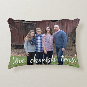 Amour cher confiance personnalisée coussin photo d