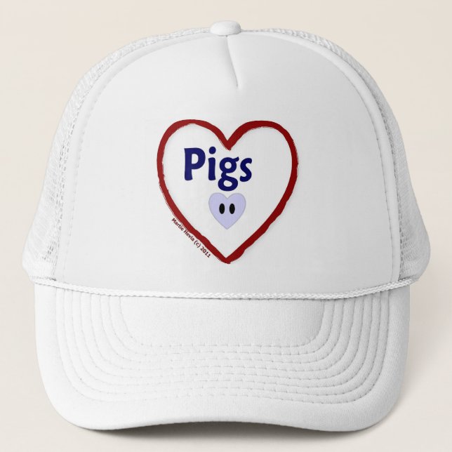 Amour : Cochons - Casquette (Devant)