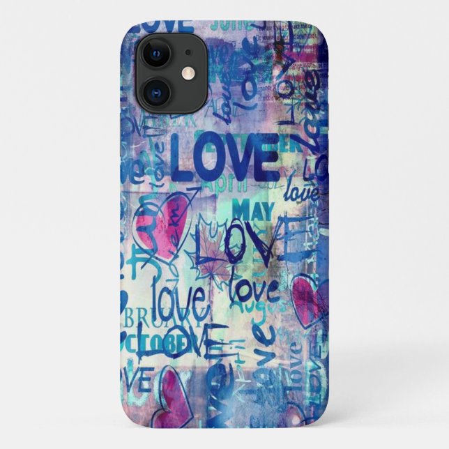 Amour, COEURS, Coque motif-coque iphone (Dos)