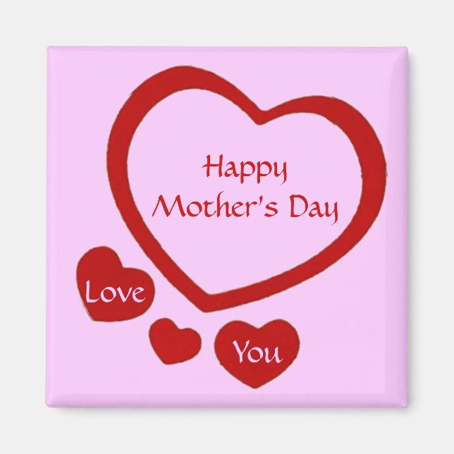 Amour Coeurs Mère's Day Magnet (Devant)