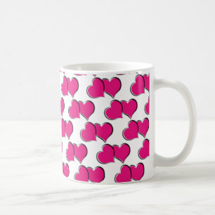 Amour coeurs roses mug