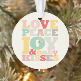 Amour Coloré Paix Joie Et Baisers Bébés Typographi