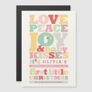 Amour coloré Paix Joie Faire-part de naissance de