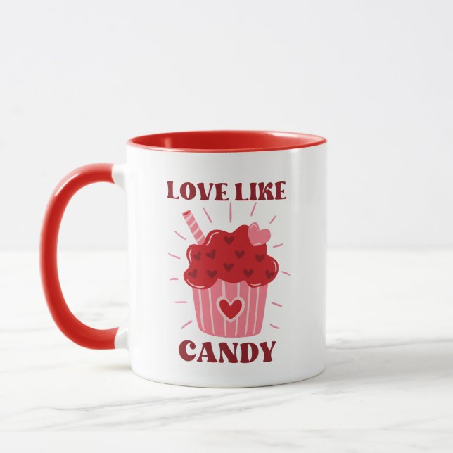 Amour Comme Candy Valentine Theme Mug (Gauche)