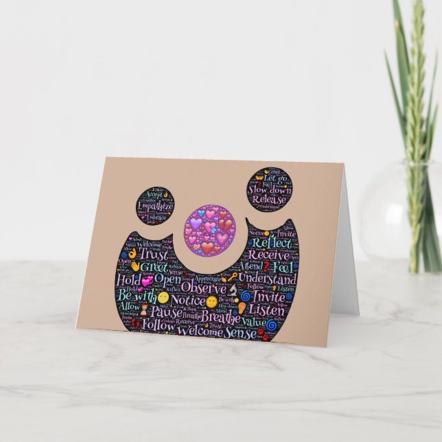 Amour dans la carte de voeux de rapport avec (Devant)