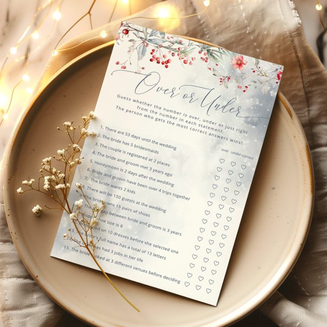 Amour dans la neige sur ou sous la douche nuptiale (Créateur téléchargé)