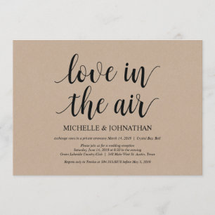 Amour dans l'air, Mariage Elopement Invitations