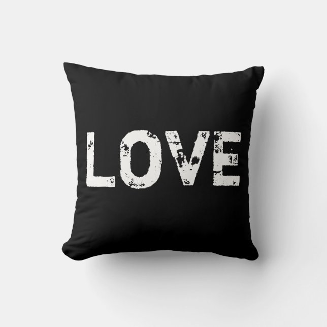 Amour dans le coussin noir et blanc (Recto)