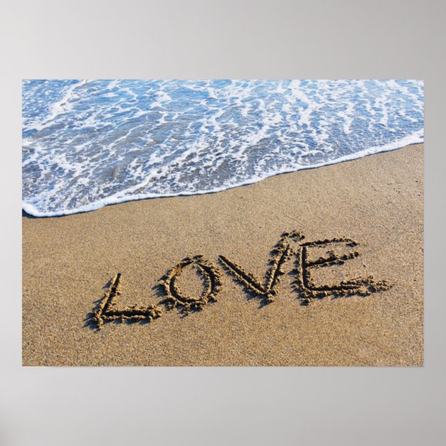 Amour dans le sable écrit Poster (Devant)